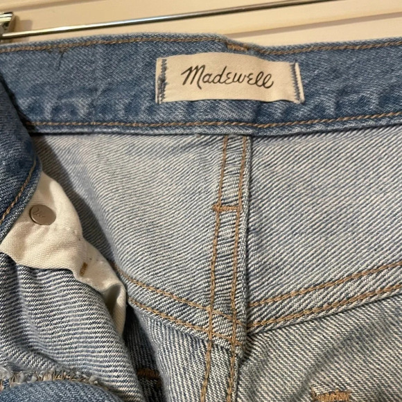 Madewell The Mom Jean Size 27 Blue Denim Distressed High Rise Comfy Stylish - Picture 5 of 5